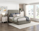 Paola Forest Green Eastern King Upholstered Platform Bed from Homelegance - Luna Furniture