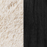 Paquet Latte Faux Fur Solid Wood Arm Chair from Coaster - Luna Furniture