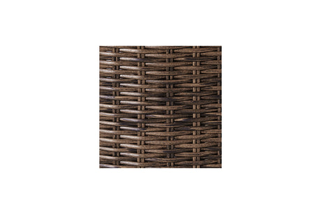 Paradise Trail Medium Brown Outdoor Fire Pit Table with 4 Lounge Chairs from Ashley - Luna Furniture