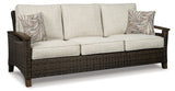 Paradise Trail Outdoor Sofa and Loveseat in Medium Brown from Ashley - Luna Furniture