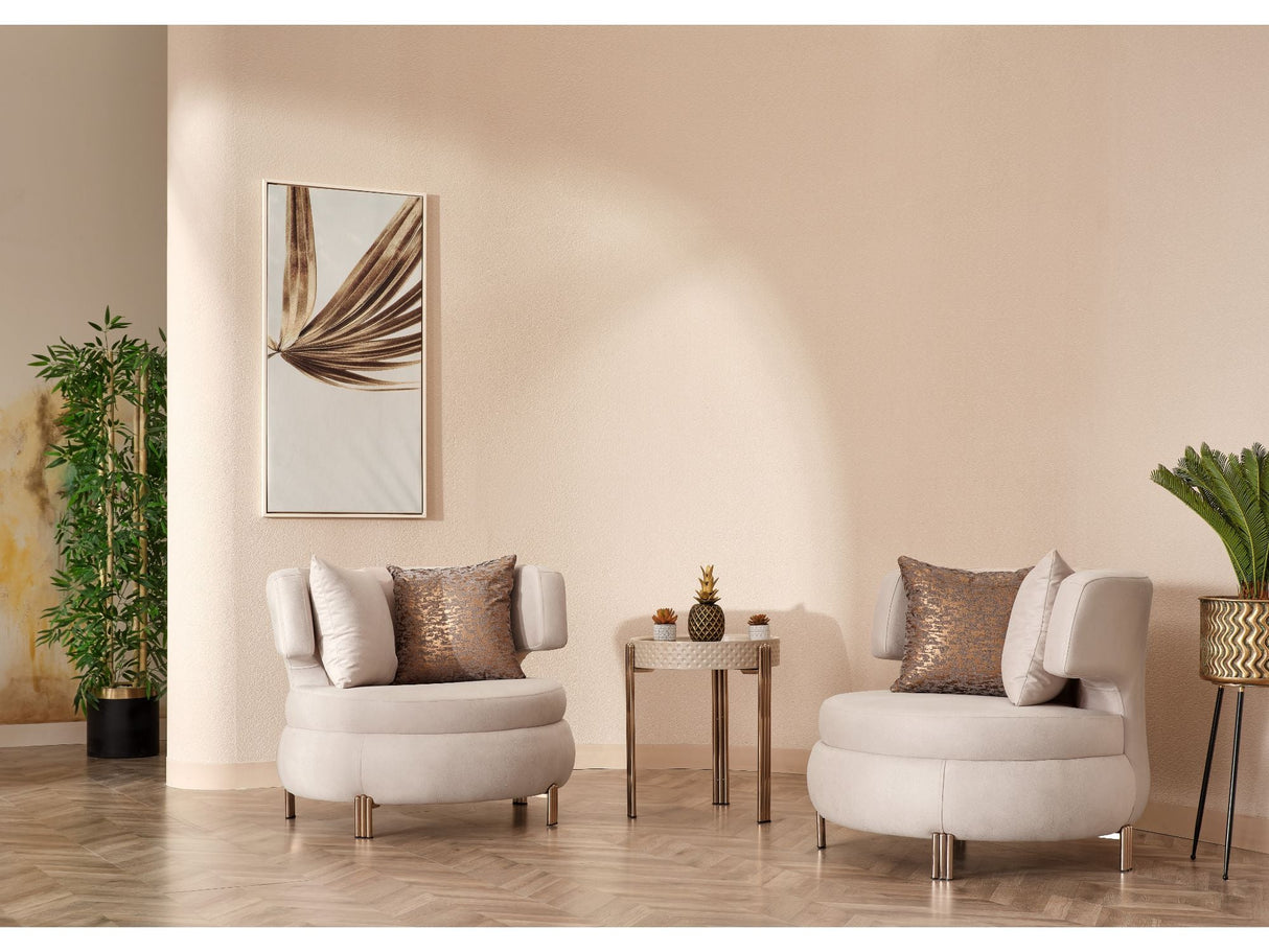 Paris Chair in Cream from Furnia - Luna Furniture