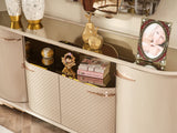 Paris Diningroom (Consol With Mirror & Dining Table & 6 Dining Chair) from Furnia - Luna Furniture