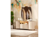 Paris Diningroom (Consol With Mirror & Dining Table & 6 Dining Chair) from Furnia - Luna Furniture