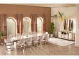 Paris Diningroom (Consol With Mirror & Dining Table & 6 Dining Chair) from Furnia - Luna Furniture