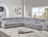 Park City Pearl Silver 6-Piece Dual Power Reclining Sectional from Steve Silver - Luna Furniture