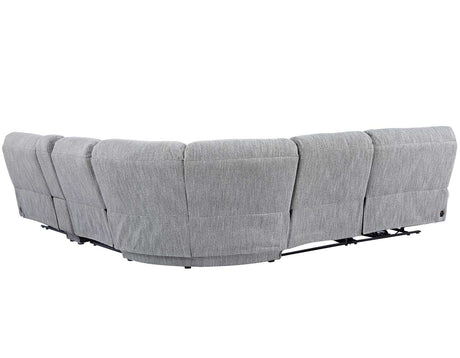 Park City Pearl Silver 6-Piece Dual Power Reclining Sectional from Steve Silver - Luna Furniture