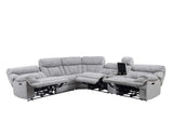 Park City Pearl Silver 6-Piece Dual Power Reclining Sectional from Steve Silver - Luna Furniture