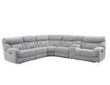 Park City Pearl Silver 6-Piece Dual Power Reclining Sectional from Steve Silver - Luna Furniture