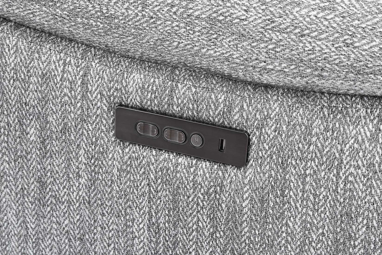 Park City Pearl Silver 6-Piece Dual Power Reclining Sectional from Steve Silver - Luna Furniture