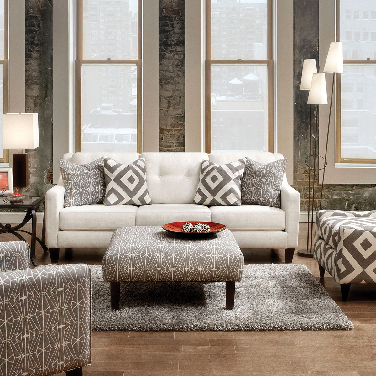 Furniture of America Parker Gray/Pattern Chair – Luna Furniture