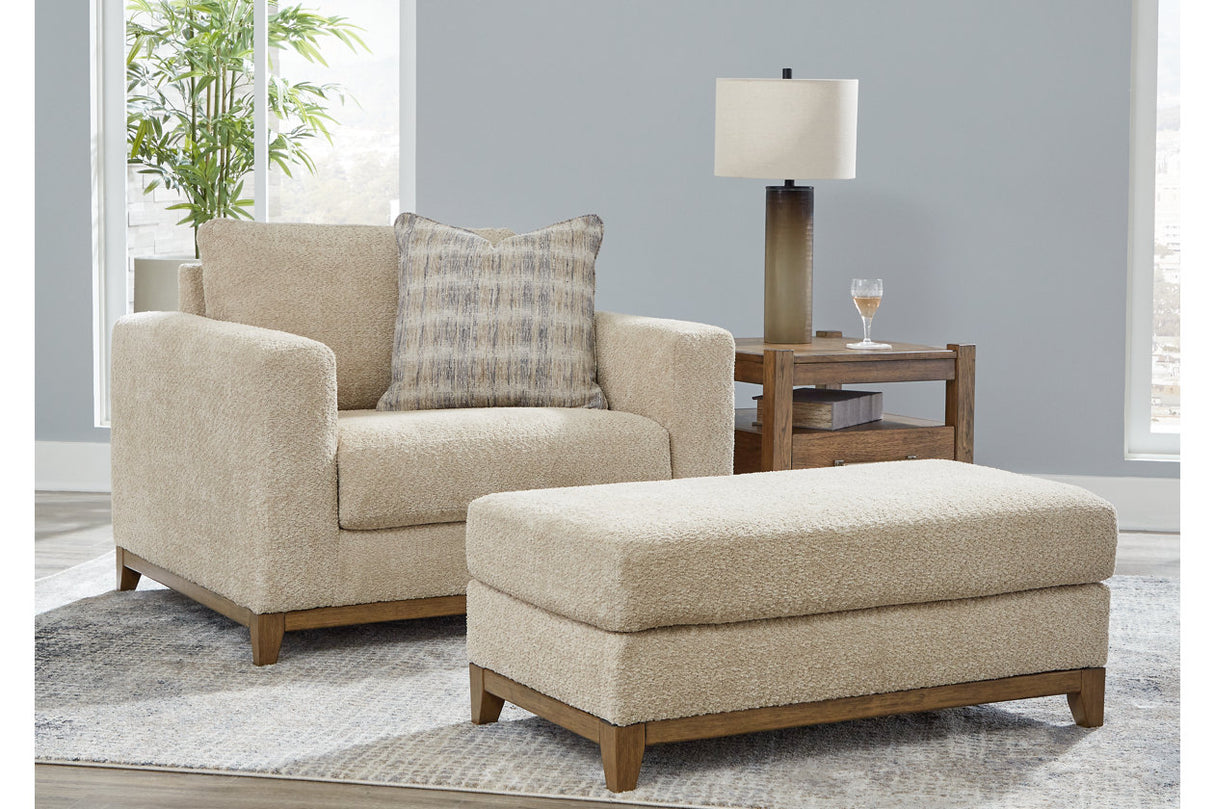 Parklynn Desert Oversized Chair and Ottoman from Ashley - Luna Furniture