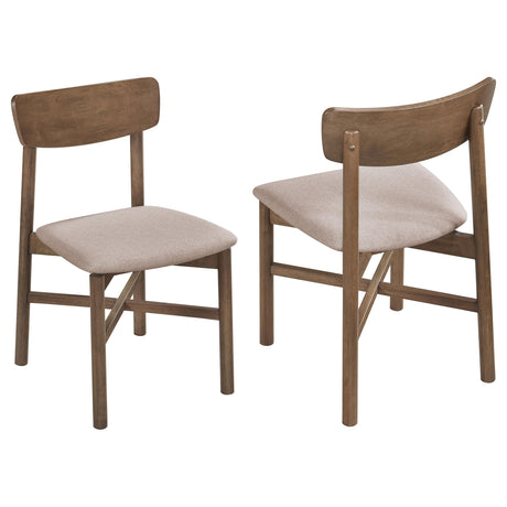 Parkridge Natural Walnut Dining Side Chair, Set of 2 from Coaster - Luna Furniture