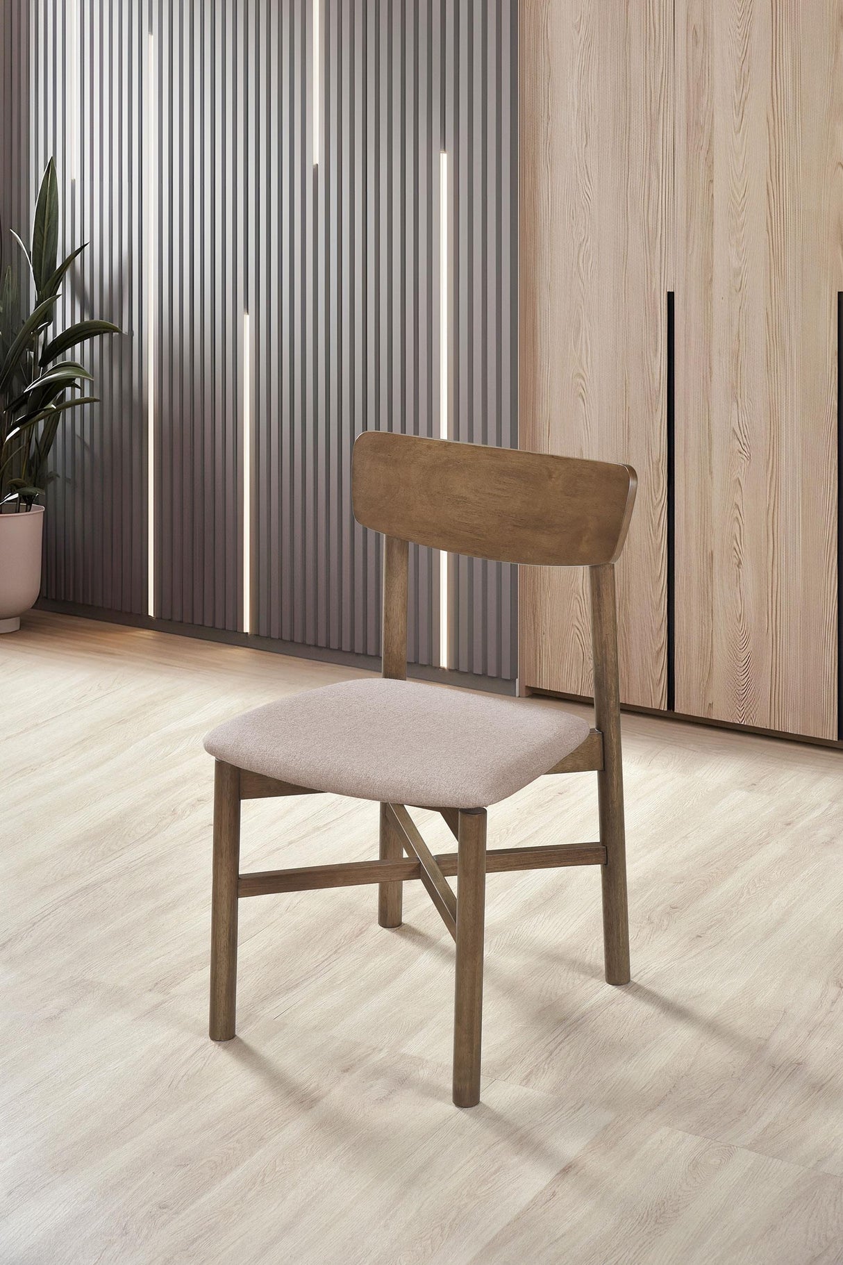 Parkridge Natural Walnut Dining Side Chair, Set of 2 from Coaster - Luna Furniture