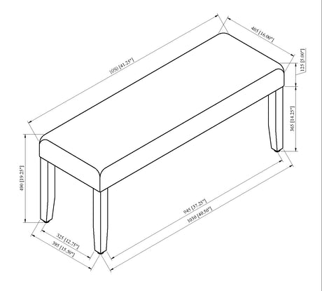 Parkside Dove Bench from Crown Mark - Luna Furniture