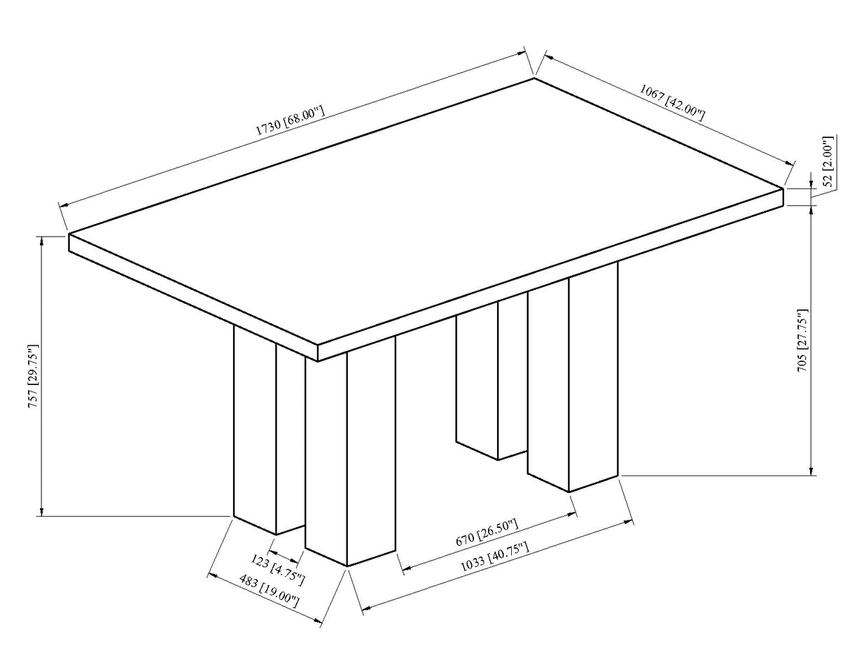 Parkside Gray/Black Dining Table from Crown Mark - Luna Furniture