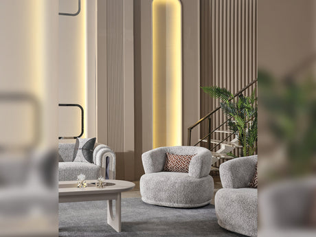 Parma Chair in Light Grey from Furnia - Luna Furniture