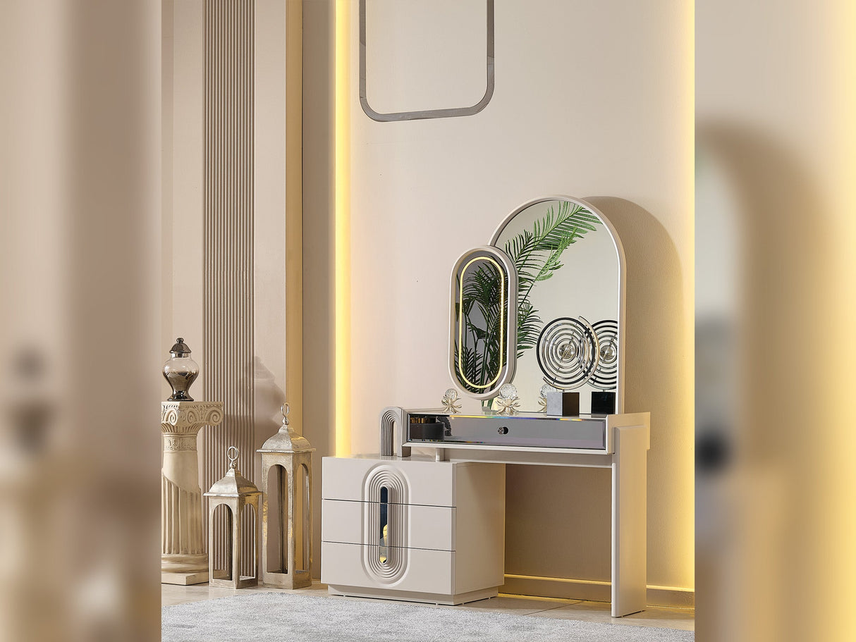 Parma Dresser With Mirror from Furnia - Luna Furniture