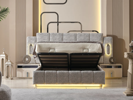 Parma Queen Bed Frame With Headboard from Furnia - Luna Furniture