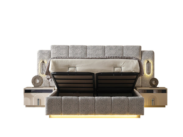 Parma King Bed Frame With Headboard
