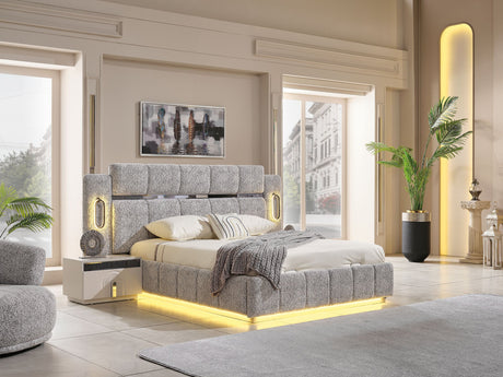 Parma King Bed Frame With Headboard from Furnia - Luna Furniture
