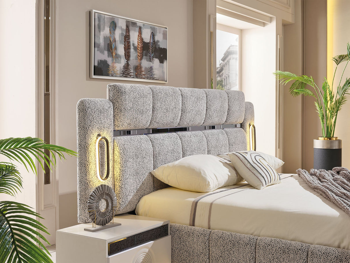Parma King Bed Frame With Headboard from Furnia - Luna Furniture