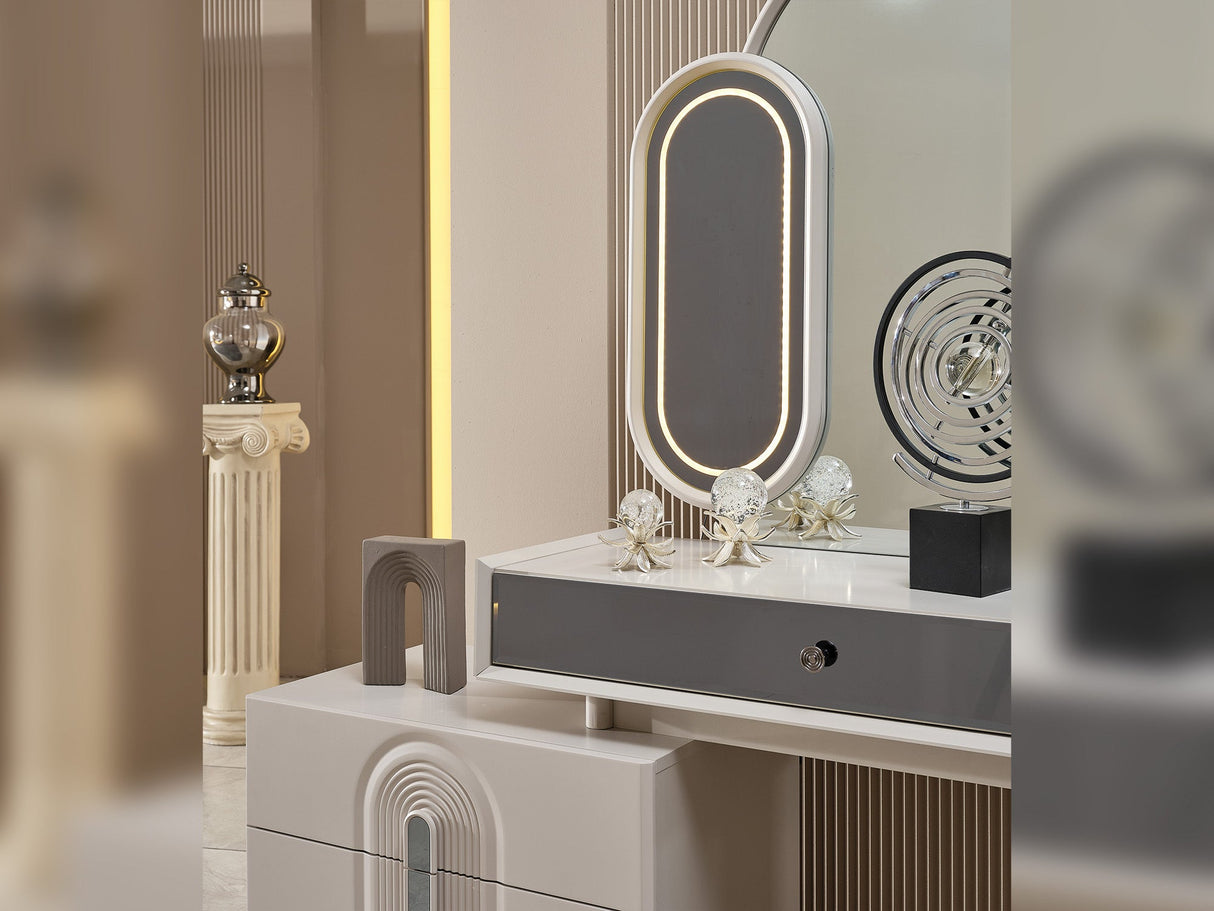 Parma Dresser With Mirror from Furnia - Luna Furniture