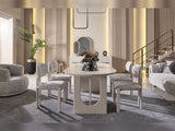 Parma Diningroom (Consol With Mirror & Dining Table & 6 Dining Chair) from Furnia - Luna Furniture
