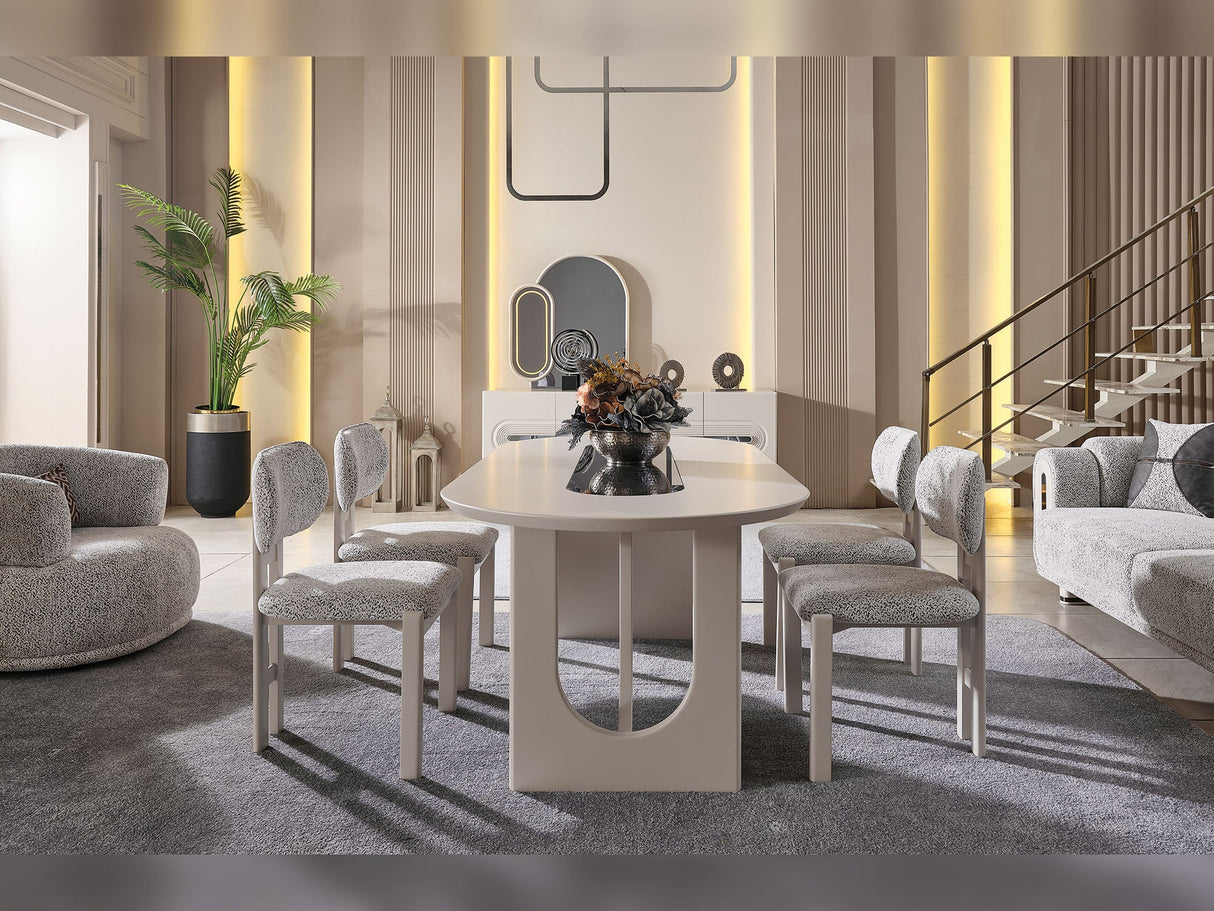 Parma Dining Table, Table 110" from Furnia - Luna Furniture