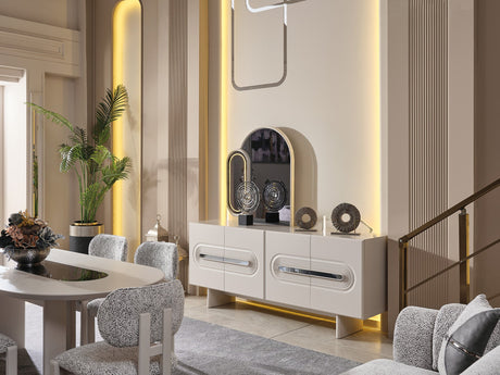 Parma Diningroom (Consol With Mirror & Dining Table & 6 Dining Chair)-115-PARM-DT-6-SET-Furnia-Parma_Diningroom_19.jpg-Luna Furniture