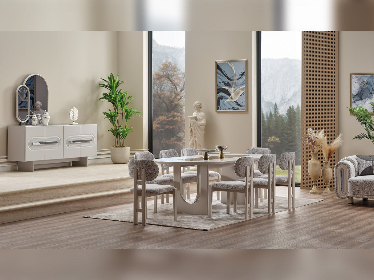 Parma Dining Table, Table 110" from Furnia - Luna Furniture