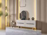 Parma Diningroom (Consol With Mirror & Dining Table & 6 Dining Chair) from Furnia - Luna Furniture