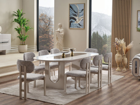 Parma Dining Table, Table 110" from Furnia - Luna Furniture