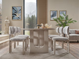 Parma Diningroom (Consol With Mirror & Dining Table & 6 Dining Chair) from Furnia - Luna Furniture