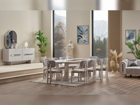 Parma Dining Table, Table 110" from Furnia - Luna Furniture