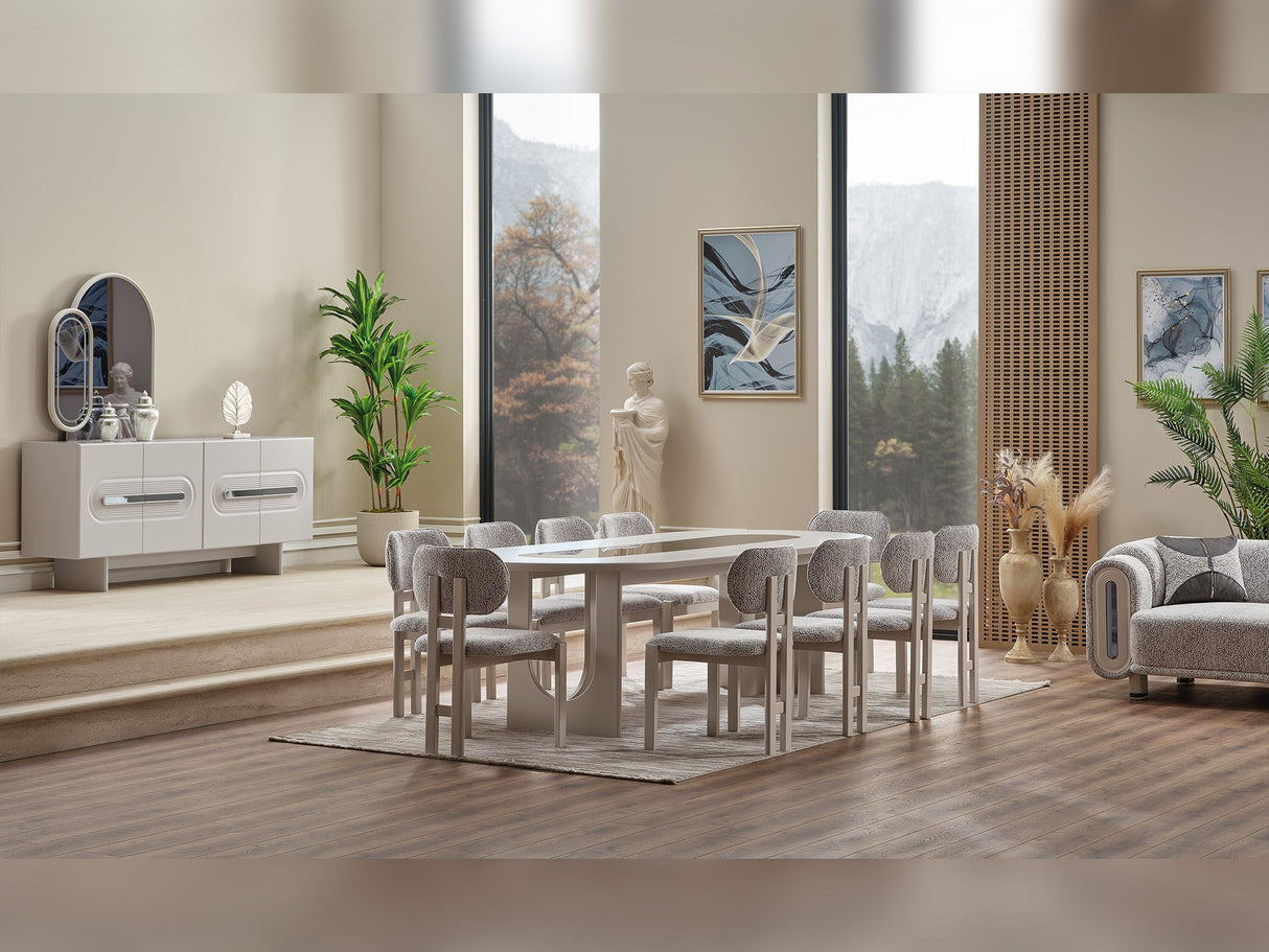 Parma Dining Table, Table 94" from Furnia - Luna Furniture