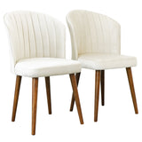 Parsons Beige Velvet Dining Chair from Midinmod - Luna Furniture