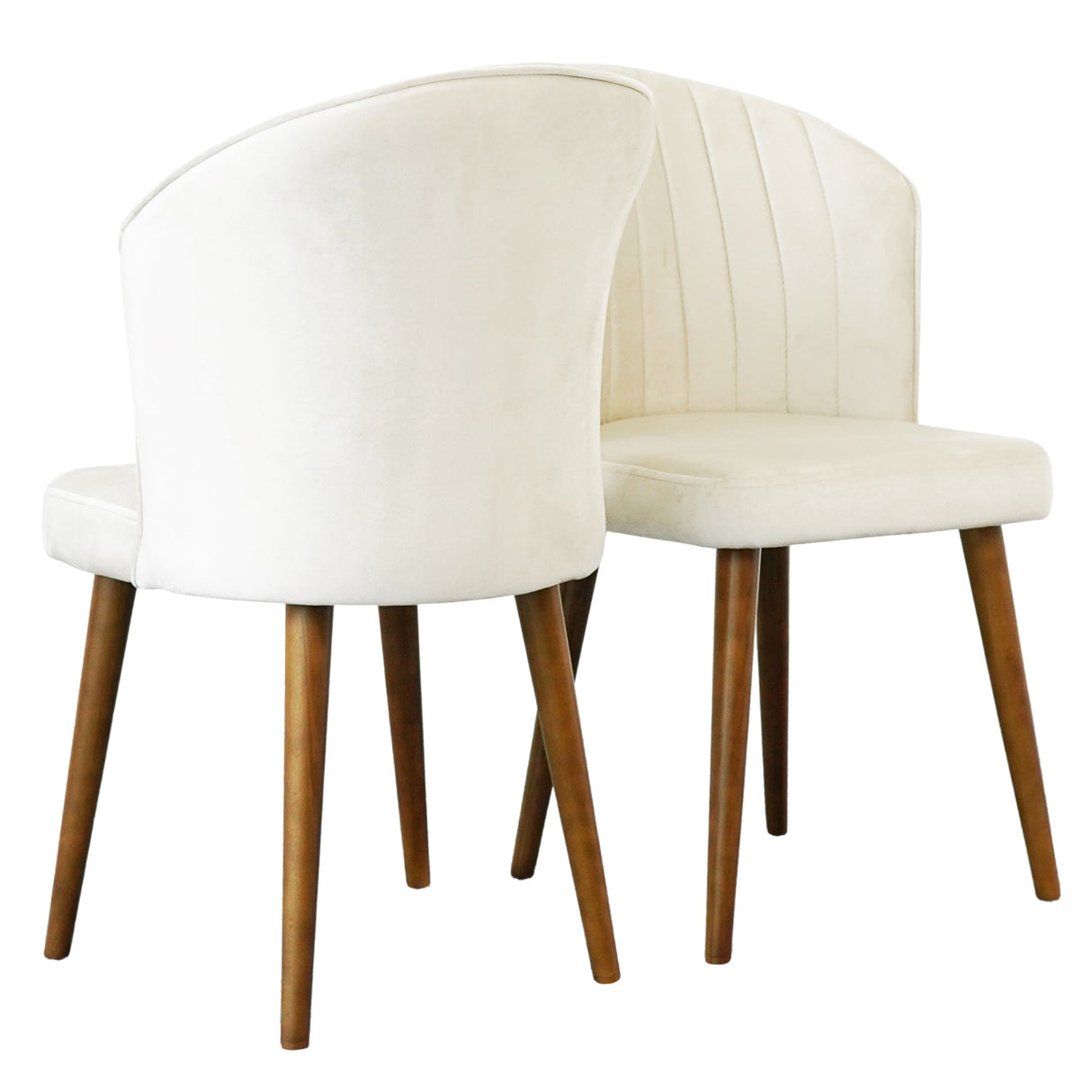 Parsons Beige Velvet Dining Chair from Midinmod - Luna Furniture