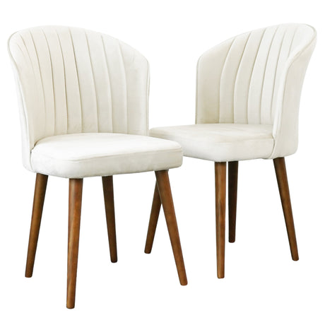 Parsons Beige Velvet Dining Chair from Midinmod - Luna Furniture