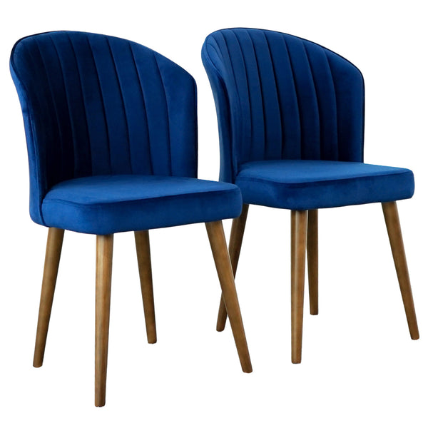 Parsons Navy Blue Velvet Dining Chair