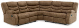 Partymate 2-Piece Sectional with Recliner in Brindle from Ashley Furniture - Luna Furniture