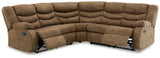 Partymate 2-Piece Sectional with Recliner in Brindle from Ashley Furniture - Luna Furniture