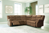 Partymate 2-Piece Sectional with Recliner in Brindle from Ashley Furniture - Luna Furniture