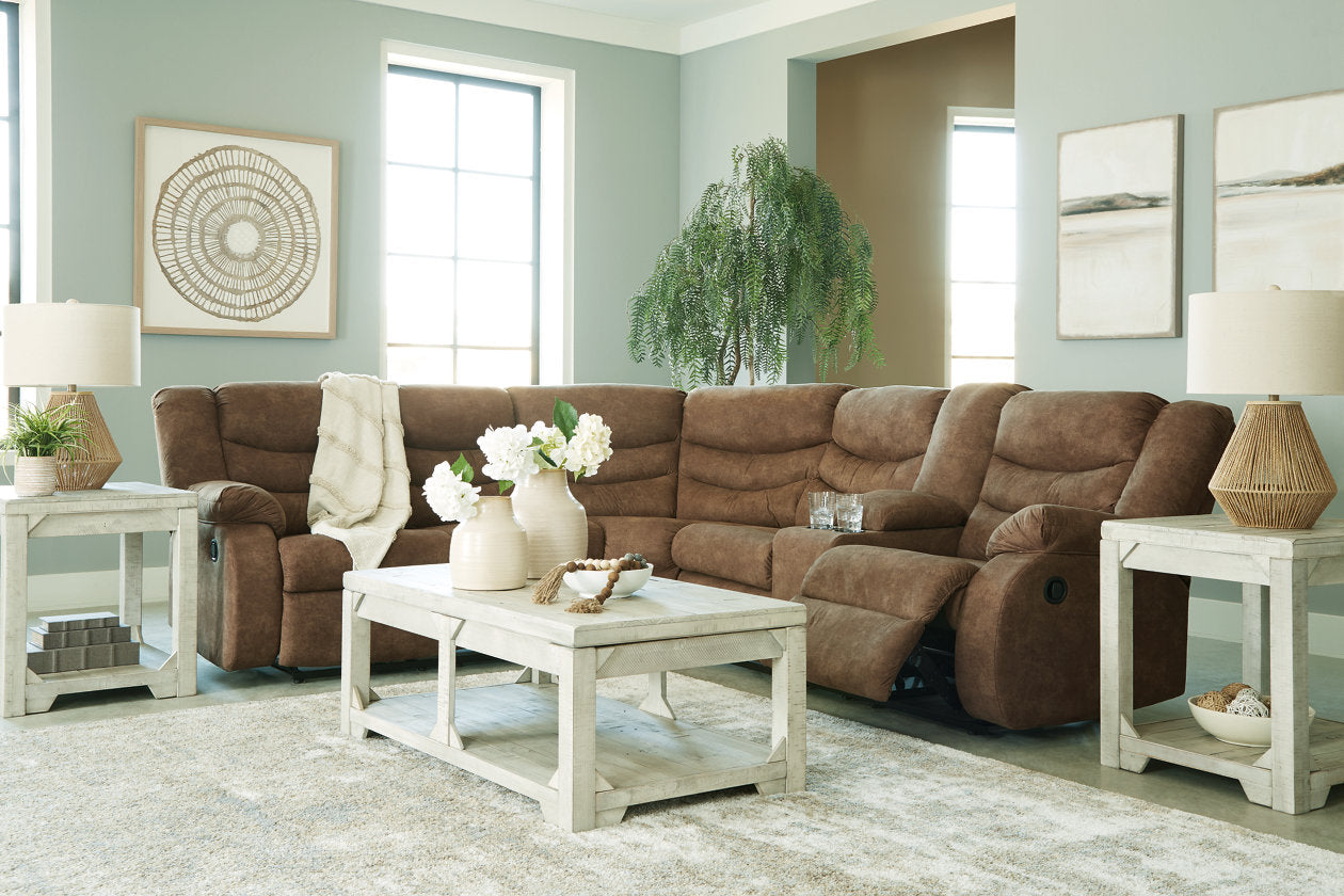 リィエル Ashley Partymate Brindle 2-Piece Reclining Sectional 36902S1