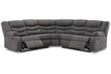 Partymate Slate 2-Piece Reclining Sectional from Ashley Furniture - Luna Furniture