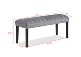 Pascal Gray Dining Bench from Crown Mark - Luna Furniture