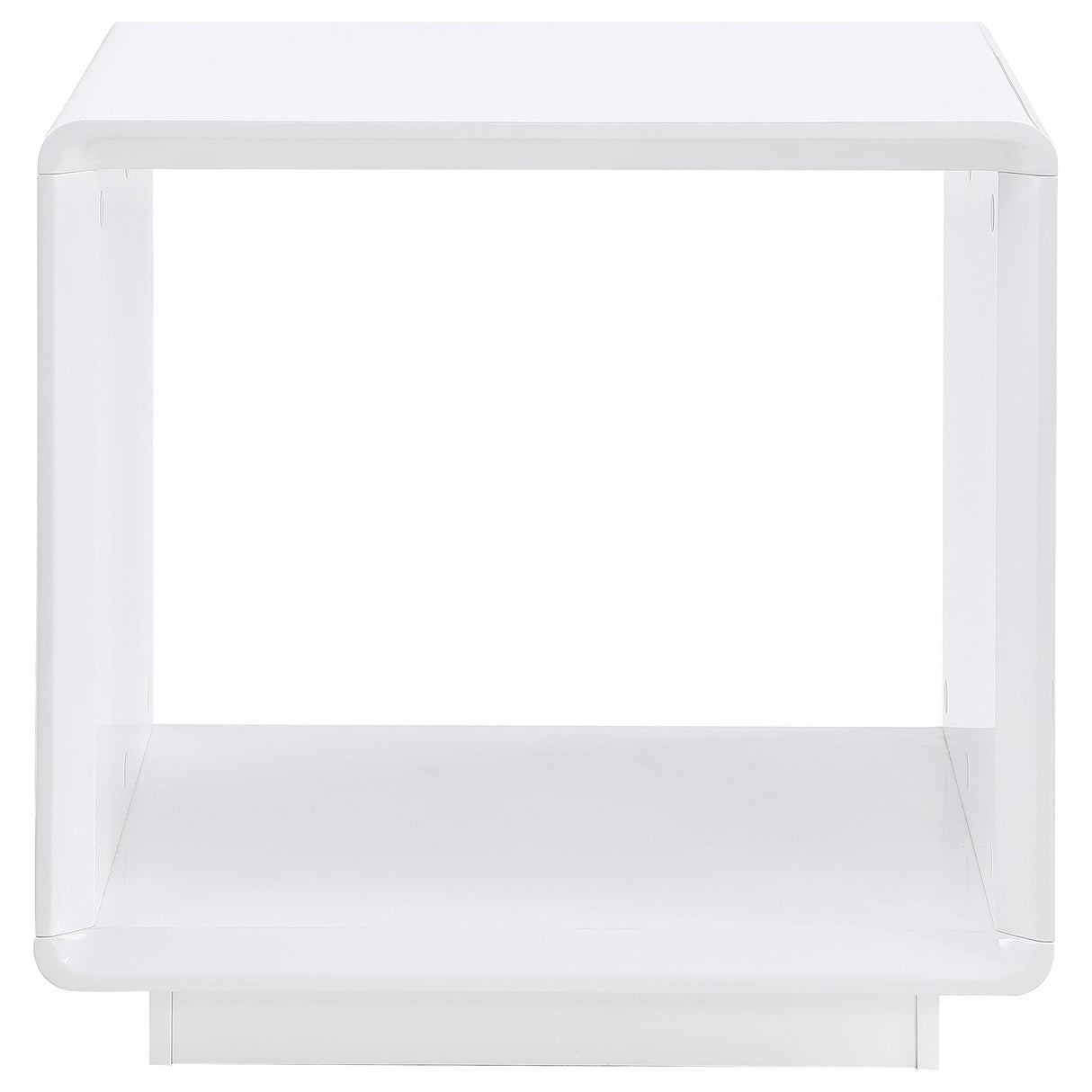 Paseo White High Gloss Square End Table from Coaster - Luna Furniture