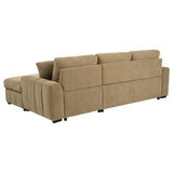 Pastrana Upholstered Sleeper Sectional Sofa Camel from Coaster - Luna Furniture