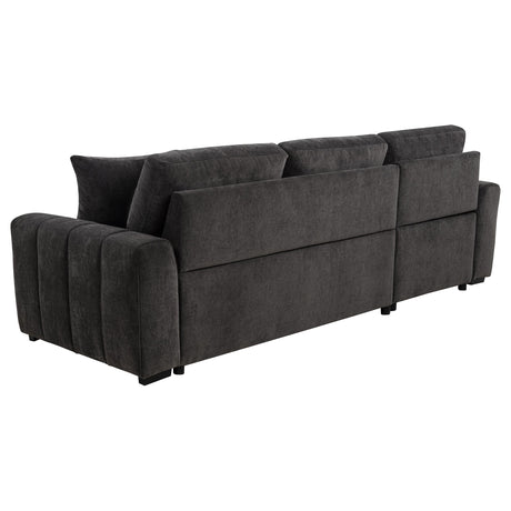 Pastrana Upholstered Sleeper Sectional Sofa Charcoal Grey from Coaster - Luna Furniture