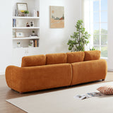 Paton Mid-Century Modern 114.5'' Boucle Fabric Sofa Burnt Orange from Ashcroft Furniture - Luna Furniture