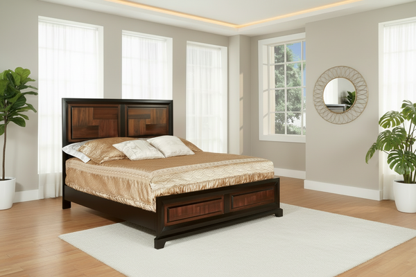 Patra Acacia/Walnut Queen Bed